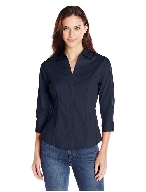 Lee Riders Riders by Lee Indigo Women's Easy Care Sleeve Woven Shirt