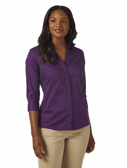 Lee Riders Riders by Lee Indigo Women's Easy Care Sleeve Woven Shirt