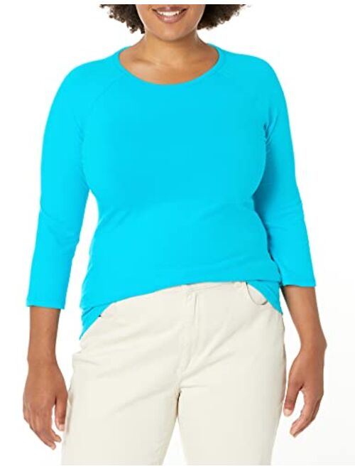 Hanes Women's Stretch Cotton Raglan Sleeve Tee