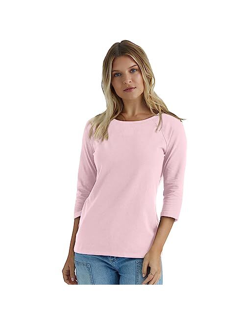 Hanes Women's Stretch Cotton Raglan Sleeve Tee