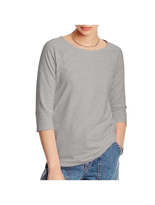 Hanes Women's Stretch Cotton Raglan Sleeve Tee