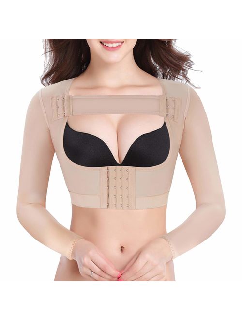 BRABIC Upper Arm Shaper Post Surgical Slimmer Compression Sleeves Humpback Posture Corrector Tops Shapewear for Women