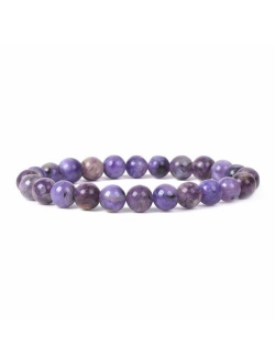 Justinstones Gem Semi Precious Gemstone 8mm Round Beads Stretch Bracelet 7 Inch Unisex