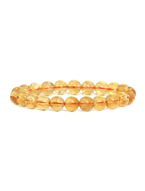 Justinstones Gem Semi Precious Gemstone 8mm Round Beads Stretch Bracelet 7 Inch Unisex