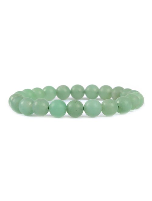 Justinstones Gem Semi Precious Gemstone 8mm Round Beads Stretch Bracelet 7 Inch Unisex