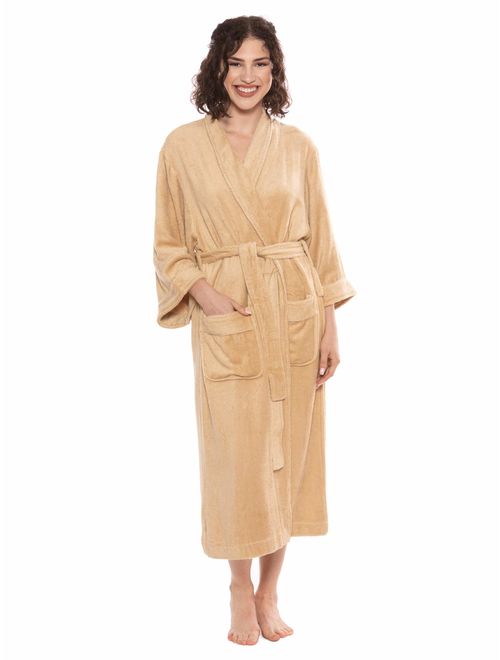 Women's Luxury Terry Cloth Bathrobe - Bamboo Viscose Robe by Texere (Ecovaganza)