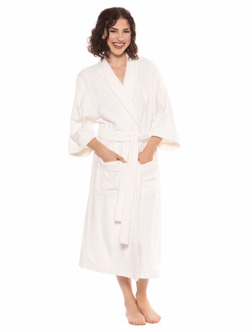 Women's Luxury Terry Cloth Bathrobe - Bamboo Viscose Robe by Texere (Ecovaganza)