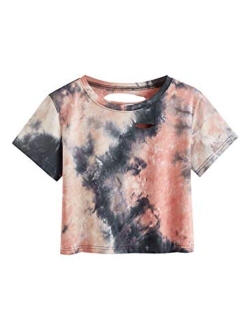 Tshirt Camo Print Distressed Crop T-Shirt