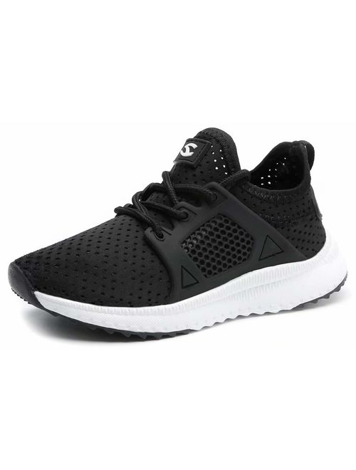 HOBIBEAR Kids Breathable Knit Sneakers Lightweight Mesh Athletic Running Shoes