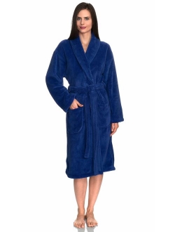 TowelSelections Women's Super Soft Plush Bathrobe Fleece Spa Robe Made in Turkey