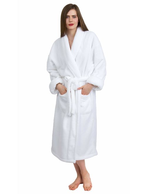 TowelSelections Women's Super Soft Plush Bathrobe Fleece Spa Robe Made in Turkey