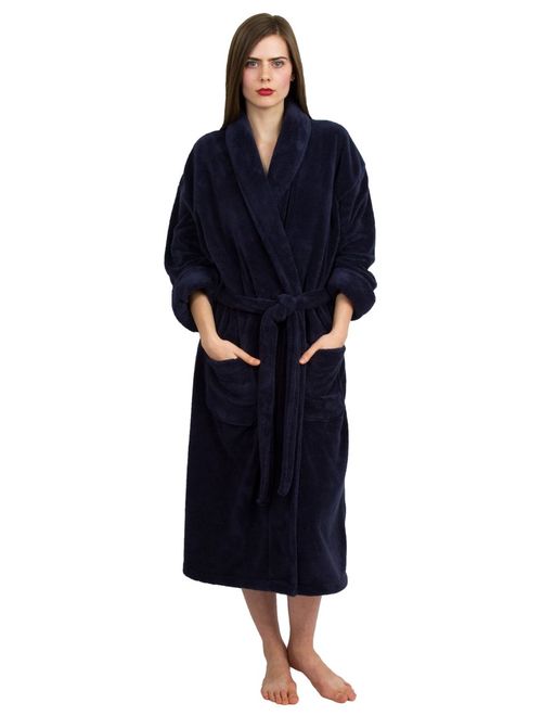 TowelSelections Women's Super Soft Plush Bathrobe Fleece Spa Robe Made in Turkey