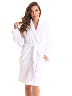 Just Love Kimono Robe Velour Scalloped Texture Bath Robes for Women