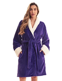 Just Love Kimono Robe Velour Scalloped Texture Bath Robes for Women