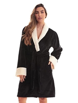 Just Love Kimono Robe Velour Scalloped Texture Bath Robes for Women