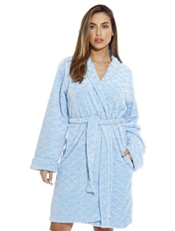 Just Love Kimono Robe Velour Scalloped Texture Bath Robes for Women