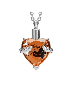 Smartchoice Cremation Jewelry For Ashes Urn Necklace Heart Pendant With Beautiful Presentation Gift Box With Stainless Chain And Accessories,