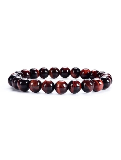 Cherry Tree Collection Gemstone Beaded Stretch Bracelet 8mm Round Beads 7