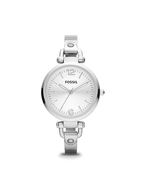 Fossil Women's Georgia Quartz Stainless Steel and Leather Casual Watch