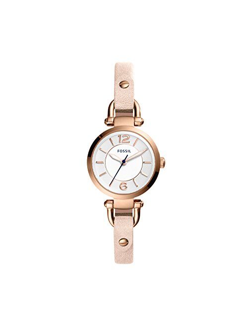 Fossil Women's Georgia Quartz Stainless Steel and Leather Casual Watch