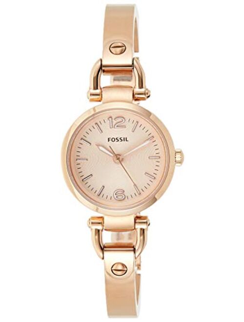 Fossil Women's Georgia Quartz Stainless Steel and Leather Casual Watch