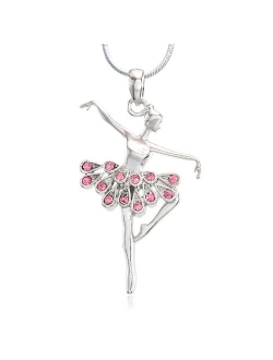 Soulbreezecollection Dancing Ballerina Dancer Ballet Dance Pendant Necklace Charm