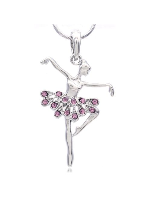 Soulbreezecollection Dancing Ballerina Dancer Ballet Dance Pendant Necklace Charm