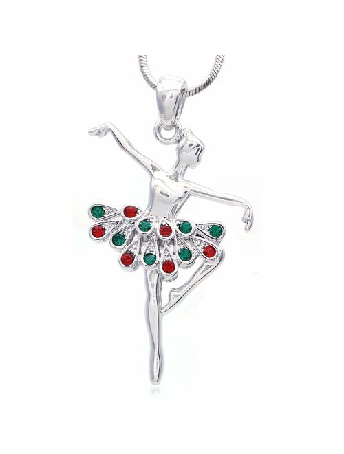 Soulbreezecollection Dancing Ballerina Dancer Ballet Dance Pendant Necklace Charm