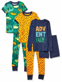 Amazon Brand - Spotted Zebra 6-Piece Snug-Fit Cotton Pajama Set