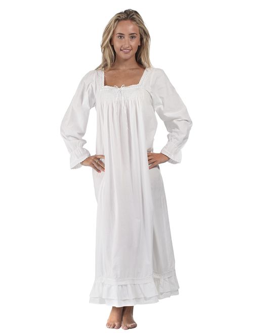 The 1 for U Martha Nightgown 100% Cotton Victorian Style - Sizes XS - 3X