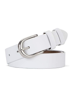 JASGOOD Women Leather Belt for Jeans Pants Plus Size Western Design Belt Alloy Buckle