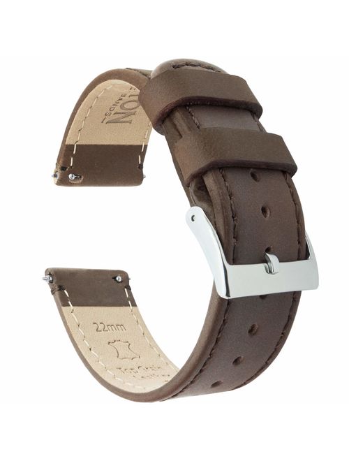 BARTON Watch Bands Leather Quick Release Watch Strap