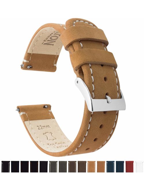 BARTON Watch Bands Leather Quick Release Watch Strap