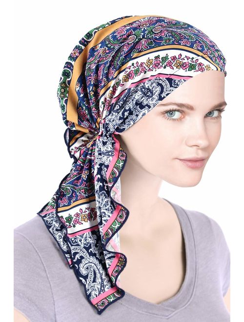 Bella Scarf Chemo Hat Turban Head Scarves Pre-Tied Headwear Bandana Tichel for Cancer