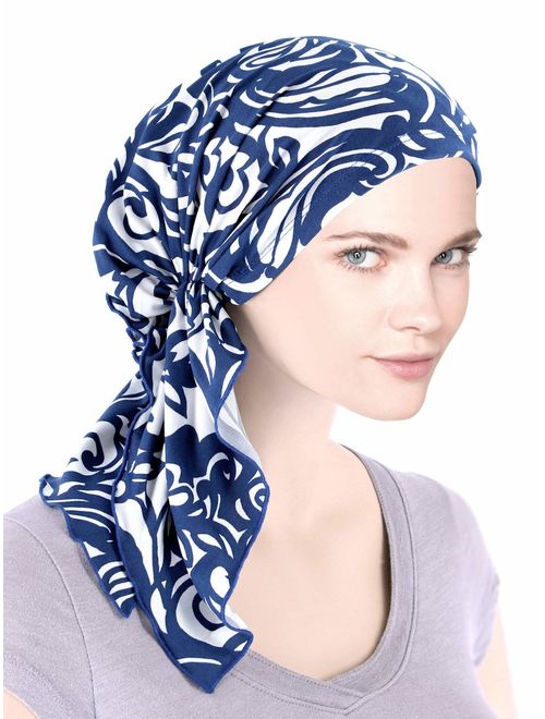 Bella Scarf Chemo Hat Turban Head Scarves Pre-Tied Headwear Bandana Tichel for Cancer