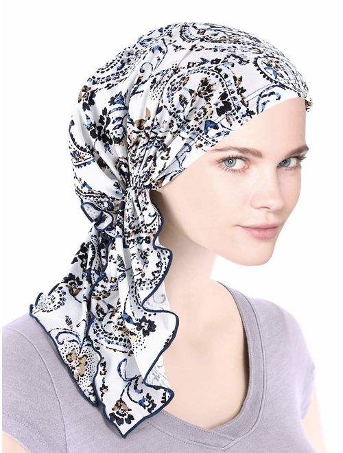 Bella Scarf Chemo Hat Turban Head Scarves Pre-Tied Headwear Bandana Tichel for Cancer