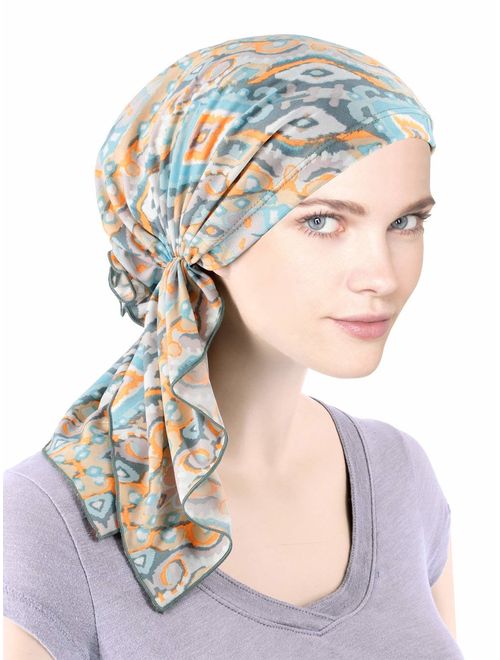 Bella Scarf Chemo Hat Turban Head Scarves Pre-Tied Headwear Bandana Tichel for Cancer