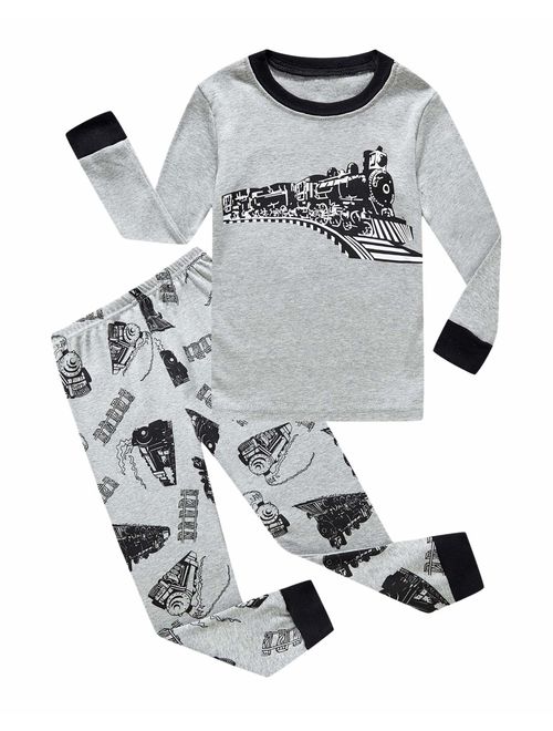 Family Feeling Space Little Boys Pajamas Sets 100% Cotton Clothes Toddler Kids