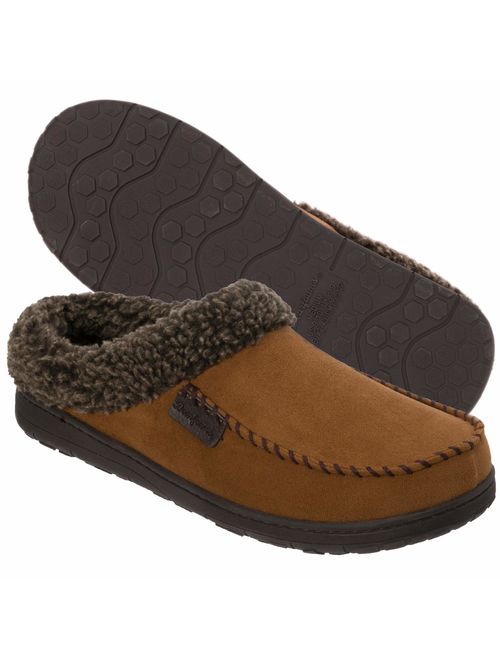 Dearfoams Men's MFS Clog W/Whipstitch & Mf Slipper