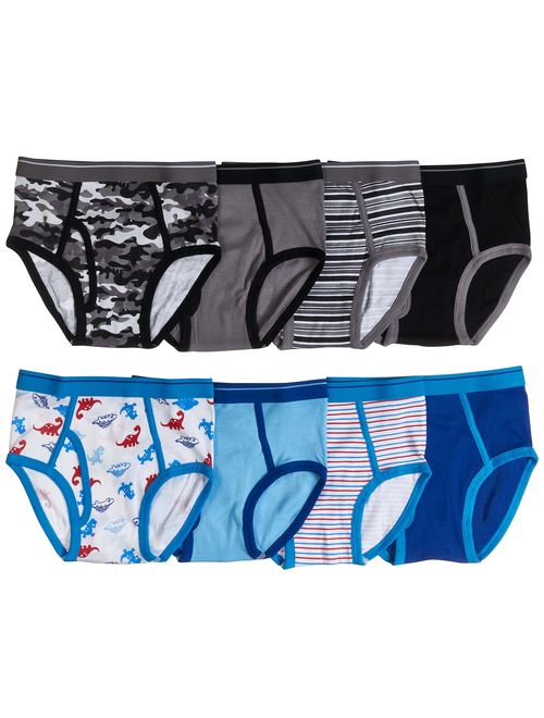 Trimfit Boys Soft 100% Cotton Tagless Briefs Underwear, Various Pack Size Options (8 Pack or 16 Pack)