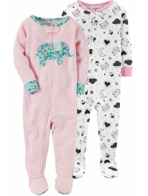 Carter's Baby Girls 2-Pack Cotton Pajamas