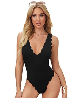 Women's Sexy Deep V Sleeveless Backless Halter Leotard Bodysuit Romper