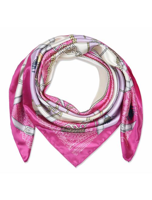 Large Square Satin Silk Like Lightweight Scarfs Hair Sleeping Wraps for Women