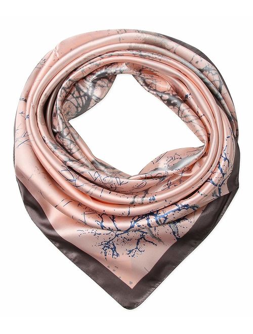 Large Square Satin Silk Like Lightweight Scarfs Hair Sleeping Wraps for Women