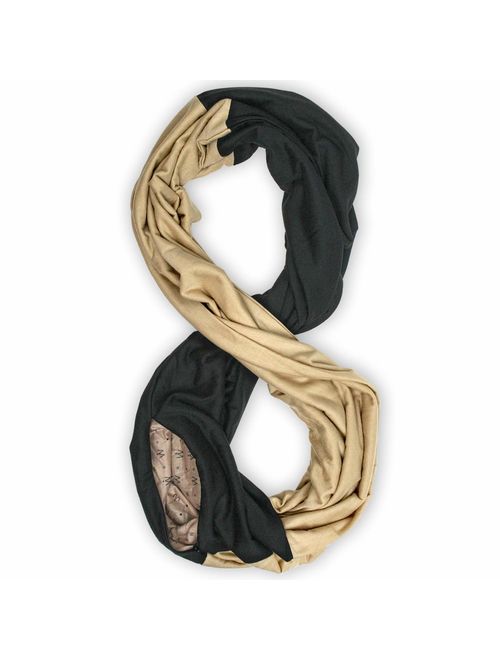 WAYPOINT GOODS Travel Scarf // Infinity Scarf w/Secret Hidden Zipper Pocket