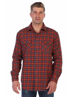 Men's Plaid Checkered Brushed Flannel Shirt