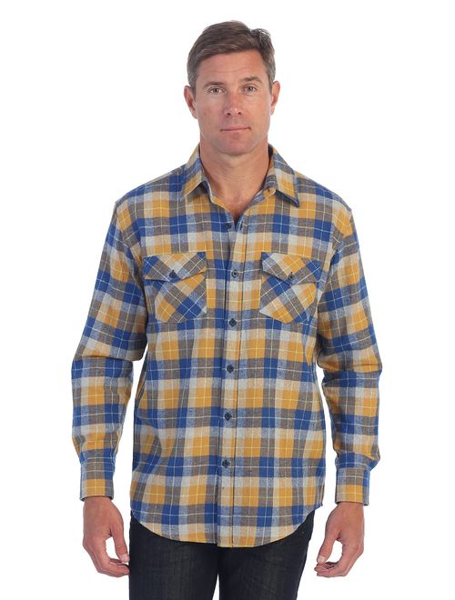 Gioberti Men's Plaid Checkered Brushed Flannel Shirt