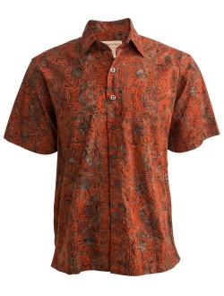 Johari West Antigua Summer Tropical Hawaiian Batik Shirt