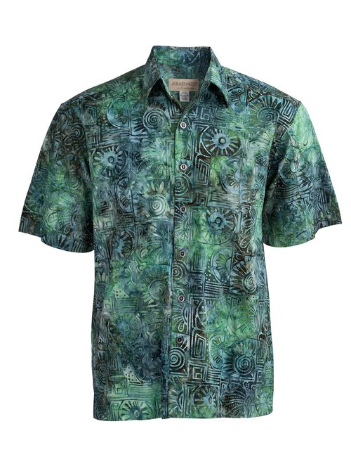 Johari West Antigua Summer Tropical Hawaiian Batik Shirt