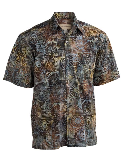 Johari West Antigua Summer Tropical Hawaiian Batik Shirt